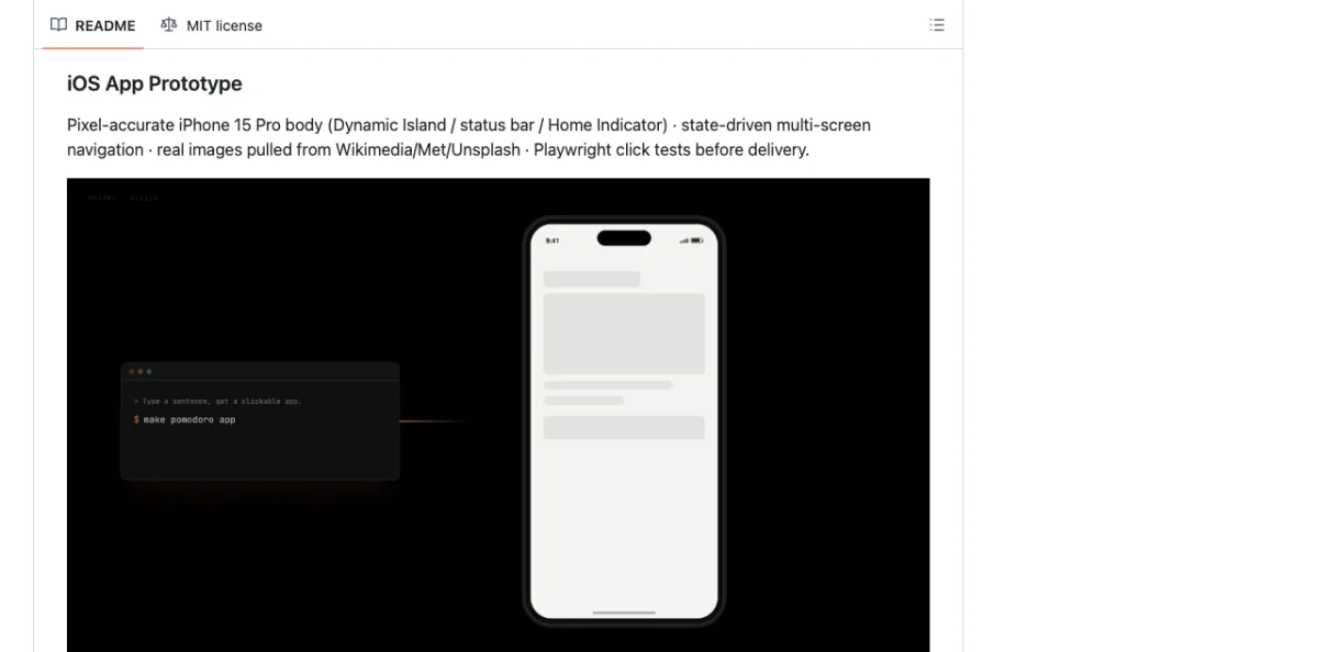 Huashu Design HTML prototype showing a polished iOS application interface with real Unsplash images, navigation between screens, and production-quality visual design output